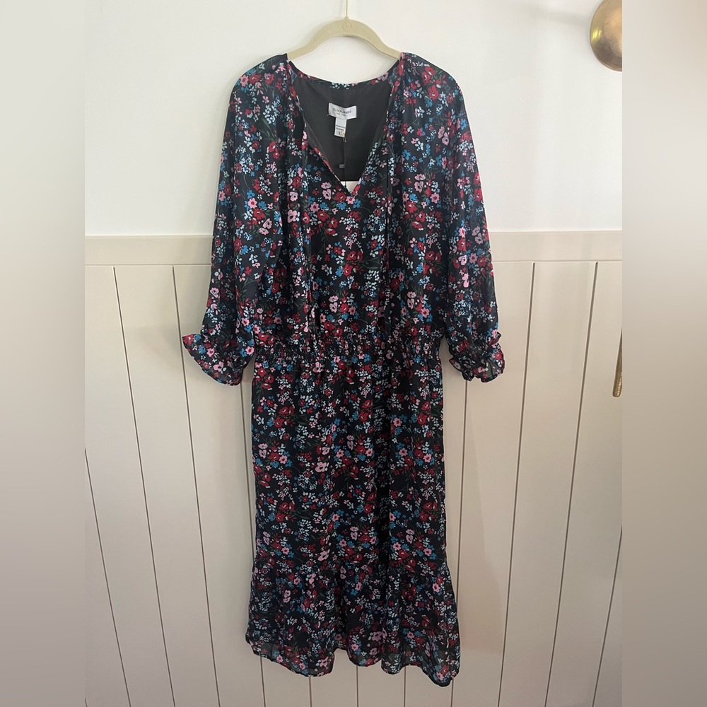 Olivia James the Label Black Wildflower Farrah Maxi Dress NWT